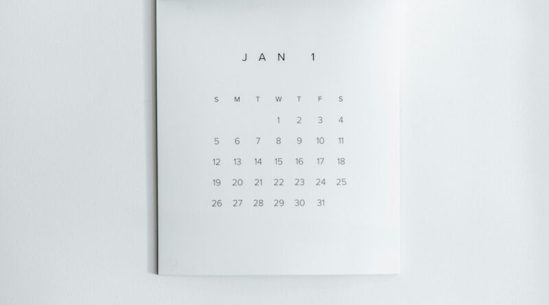 white calendar